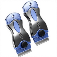 Raclette de nettoyage multifonctionnelle, mini-raclette en plastique avec lame de rasoir, outils de raclage pour décoller les autocollants de voiture