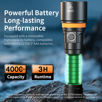 Lampe de poche de plongée 2100LM 280M IP68, étanche, en alliage d'aluminium, rechargeable, LED, charge USB, faisceau spot pour plongée sous-marine et camping