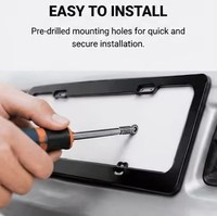 FENGYUNJIA Cadre de plaque d'immatriculation en alliage d'aluminium anti-corrosion, logo personnalisé, norme australienne AU-1, accessoires automobiles en gros