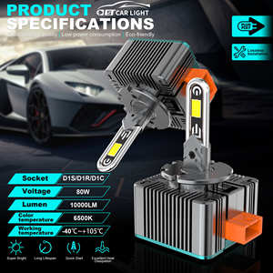 Feux de route et de croisement en cuivre U D90 80W 80000LM 6500K D1 D2 D3 D5 4575 15 puces IP68 Ventilateur silencieux Canbus Plug and Play Phare LED - Product Image 2