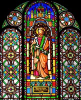 Panel de Retrato de Figura en Vidrio Teñido Personalizado, Vidrio Artístico Laminado Hecho a Mano, Arte Decorativo de Pared para Iglesia, Hotel, Vestíbulo, Habitación