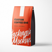 Doypack avec fermeture éclair refermable imprimé personnalisé, sachets debout, sachets d'emballage pour café en aluminium