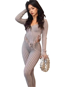 106 ชุดเซ็ตสองชิ้นแบบลำลองถักนิตติ้งและพู่ตกแต่งรุ่นใหม่ - Product Image 5