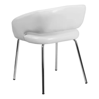 Fauteuil moderne de luxe de loisirs à siège unique incurvé, dossier creux, en cuir synthétique avec rembourrage doux pour salon, utilisation en hôtel