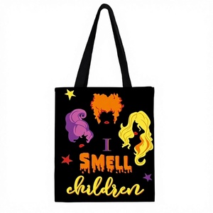 1 Sac fourre-tout en toile personnalisé à motif 'You hang up Scream' tendance, sac à bandoulière de voyage réutilisable pour femme, sac de shopping sur mesure - Product Image 3