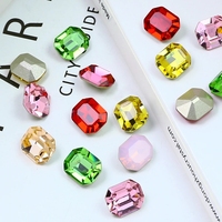 Rectangle en forme de K9 fantaisie pierre luxe qualité verre strass en gros perles de pierre de cristal en vrac pour bijoux accessoires de bricolage