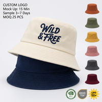 Chapeau Bob Réversible Personnalisé avec Logo Brodé ou Imprimé par Sublimation, Léger et Respirant, Idéal pour l'Été et la Plage – Vente Flash