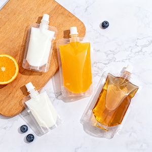 Wholesale 100 Stand Up Spout Bag 380ml Energy Drink Beverage Packaging <b>Leak</b> Proof Heat <b>Seal</b> Food Grade Bag - Product Image 5