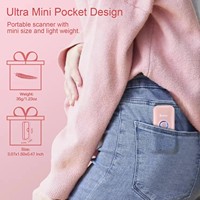Eyoyo Portable Mini Pink 3-in-11D Laser Qr Lector de código de barras Escáner de código de barras para inventario de almacén