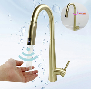 <span class=keywords><strong>Robinet</strong></span> à capteur automatique LED extractible, nouvelle technologie d'économie d'énergie développée en interne, une durée de vie supérieure à 500 000 utilisations - Product Image 3