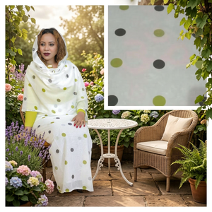 Factory Wholesale Breathable Sudanese Thobe Voile <b>Fabric</b> Combed Woven Cotton Digital Print Medium <b>Weight</b> High Quality Women's - Product Image 5