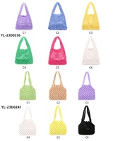 Sac fourre-tout creux personnalisé de créateur Sac à main de plage coloré en coton tissé à la main Mini sac à bandoulière pour femmes à fermeture ouverte