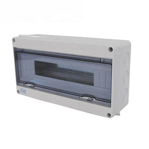 Boîtier de distribution électrique extérieur étanche IP65 résistant au feu pour 18 modules 1 rangée en ABS/PC, montage en surface - Product Image 2