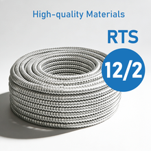 JZD UL1569 RTS Heavy-Duty 12/2AWG Solid Copper MC Cable - Aluminum Armor Protection for Commercial Buildings Wire and Cable