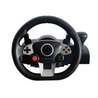 Volant de jeu vidéo de course multiplateforme OEM/ODM 7 en 1 avec moteur à vibrations, rotation à 270°, connexion filaire, design ergonomique