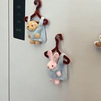 Sacs de courses créatifs, Poupées en peluche Lapin et Ours, Aimants de réfrigérateur, Breloques de sac à dos, Ornements de décoration intérieure, Cadeau de compagnie