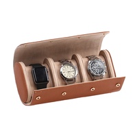 Vente directe d'usine boîte de montres personnalisée mallette de rangement personnalisé fait à la main Premium rouleau de montre en cuir Pu