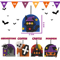 Ensemble de blocs de construction en plastique MOC, aimant de réfrigérateur Citrouille d'Halloween, personnalisé pour décorations de fête et cadeaux de collection