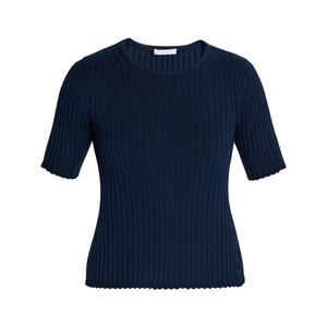 Chemisier élégant en maille à manches mi-longues pour femme – Haut tricoté confortable pour le bureau – Tissu tricoté tendance – Chemise de travail élégante pour femme - Product Image 1