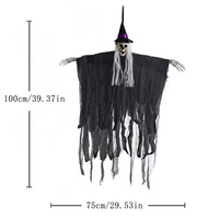 Décorations d'Halloween Extérieures en Plastique : Fantômes Suspendus, Accessoires pour Maison Hantée, Réutilisables et Durables, Fournitures de Fête