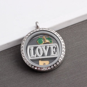 Phụ Kiện Hộp Mề Đay Hình Ảnh Hình Tròn Nổi Tự Làm Phụ Kiện Mặt Dây Chuyền Đính Đá Zircon Dát Có Thể Mở - Product Image 4