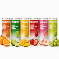 Boisson gazeuse sans sucre aux saveurs fruitées, étiquette privée personnalisée, eau pétillante, certification d'exportation complète
