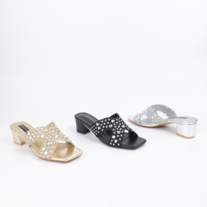 Sandalias de tacón grueso de verano, zapatos de mujer calados, zapatos y zapatillas de diamantes de imitación inusuales - Product Image 5