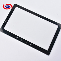 Protection d'écran en verre Gorilla avec cadre noir sérigraphié noir anti-rayures, icônes blanches et logo, pour écran LCD