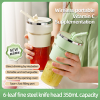Draagbare USB-batterij 350ML Mini-sapblender Multifunctionele huishoudelijke sinaasappelpers Fruitmixer Menggereedschap
