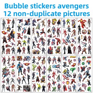 Autocollant Stéréo Entièrement Fait Main Transfrontalier Avengers Pikachu Frozen Princess <span class=keywords><strong>Spiderman</strong></span> Little Princess Bubble - Product Image 2