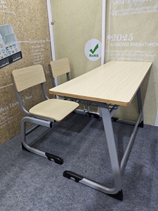 Aoyasi Aoyasi-001 Modern School Classroom Student <b>Study</b> <b>Desk</b> Chair Set Heavy Duty Steel Plastic Double 3-Year Aoyasi-001 f - Product Image 4