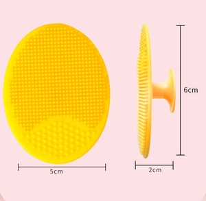 Brosse faciale en TPE pour bébé, brosse de massage douce et ronde pour le bain, la douche, le shampoing, le nettoyage en profondeur des points noirs - Product Image 3