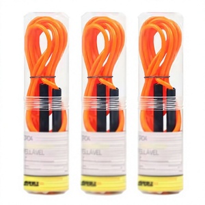 Cuerda para Saltar Naranja con Asas Negras de 2.5M, Cuerda de Ejercicio Duradera Unisex para el Hogar, Cuerda para Saltar Común, No Inteligente - Product Image 3