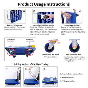 Gấp xe đẩy nhựa xe đẩy 200/400/600kg Xe đẩy bởi nguồn nhà sản xuất - Product Image 6