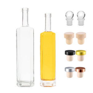 Phẳng rượu chai Vodka Tequila rum Whisky rượu chai thủy tinh tùy chỉnh 200ml 500ml 700ml 750ml rượu chai thủy tinh - Product Image 5