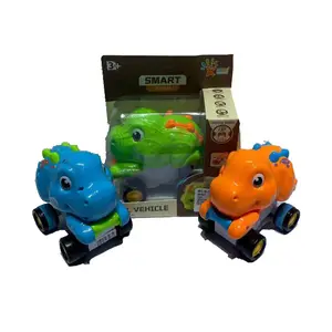 恐龙卡车玩具最新塑料滚动恐龙汽车游戏套装可爱特技恐龙汽车儿童玩具