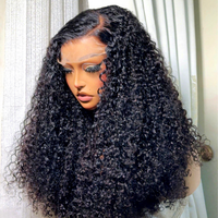 Wig Rambut Manusia Pixie Curly Double Drawn Vietnam Mentah Tanpa Lem 5x5 Hd Transparent Lace Closure Wear and Go Lace Frontal Wigs