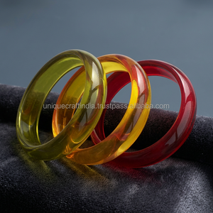 Unique Design Resin Bangles Shape <b>Casting</b> Technique <b>Hand</b> Created Smoke Pattern Pearls Diamonds Jewelry Box for Weddings Parties - Product Image 1