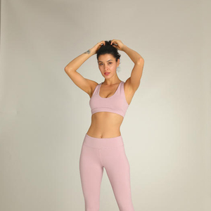 Custom Beautiful <b>Back</b> Sports Underwear Crisscross Straps Breathable High <b>Support</b> Yoga Bra - Product Image 4