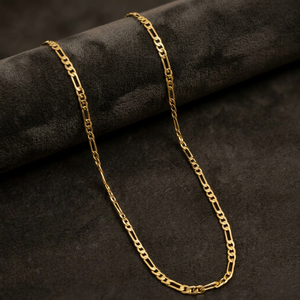 Colliers chaîne Figaro plaqués or micronisé 14K 18K 24K en gros, Colliers chaîne tendance, Chaîne en laiton, Design de chaîne moderne - Product Image 5
