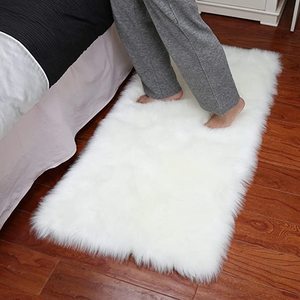 Tappeto in Finta Pelliccia di Pecora di Alta Qualità, Antiscivolo, Moderno, Rettangolare, per Soggiorno e <span class=keywords><strong>Camera</strong></span> <span class=keywords><strong>da</strong></span> <span class=keywords><strong>Letto</strong></span>, Prodotto a Macchina - Product Image 2