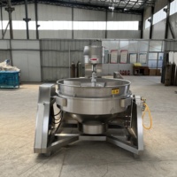 Cuiseur à riz industriel à induction en acier inoxydable 304 Chauffage au gaz pour les usines de transformation de légumes d'assaisonnement avec moteur