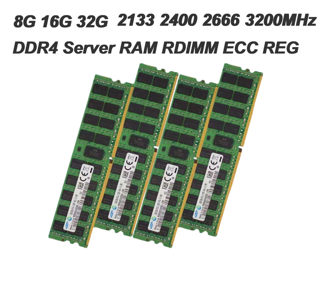 DDR4 Server RAM RDIMM ECC REG 8GB 2133 2400 2666 3200MHz Internal Memory Module for Server Workstation Upgrade