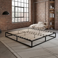 Cadre de lit en métal compressible moderne et peu encombrant pour usage hôtelier, durable et portable, taille Queen et King