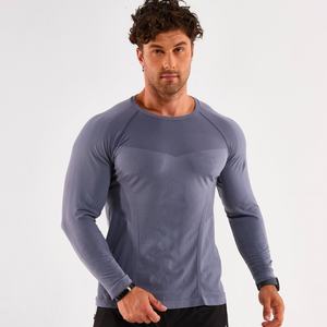 Camisetas Deportivas al por Mayor, Camisetas Deportivas Personalizadas de Manga Larga, Ropa de Gimnasio para Hombre, Camiseta Deportiva sin Costuras para Entrenamiento de Baloncesto y Fitness - Product Image 4