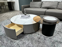 Table basse de luxe de conception nordique morden avec des jambes en métal meubles de maison modernes pour la Table basse de centre de salon