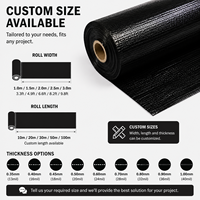 Tissu polyester PVC enduit noir 3 m x 3,5 m pour bâche de camion robuste, protection et stockage de marchandises
