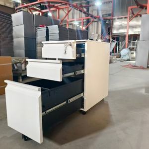 Meuble de <span class=keywords><strong>bureau</strong></span> mobile vertical coloré à 3 tiroirs, <span class=keywords><strong>commode</strong></span> métallique sous le <span class=keywords><strong>bureau</strong></span> pour la maison et l'hôtel - Product Image 4