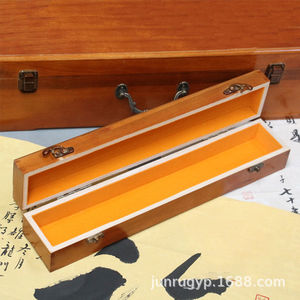 Caja de Caligrafía de Madera Estilo Chino, Rectangular, Hecha a Mano, para Regalo, Embalaje Artesanal, Tamaño Personalizable - Product Image 3