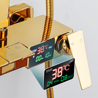 Ensemble de robinet de tête de mitigeur de douche de finition en laiton d'or blanc bain d'hôtel classique avec des ensembles de robinet de douche de salle de bains d'eau chaude et froide 3 ans